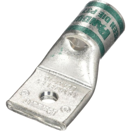 Panduit One-Hole Compression Lug, 1 AWG Max, Standard Barrel, Copper, Green LCAX1-10-X